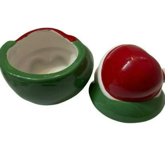 Holiday Time Ceramic Santa‎ Cookie Jar Christmas Holiday Decor 6.5in - Picture 7 of 8